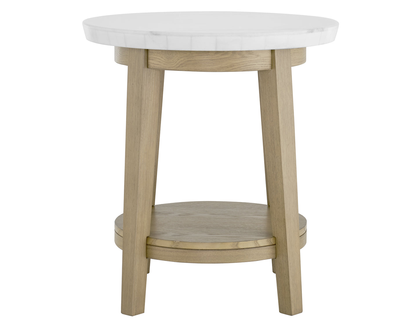 Vida 22″ Round White Marble Top End Table