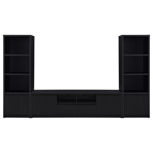 Winfield 3-piece Entertainment Center 78-inch TV Stand Black