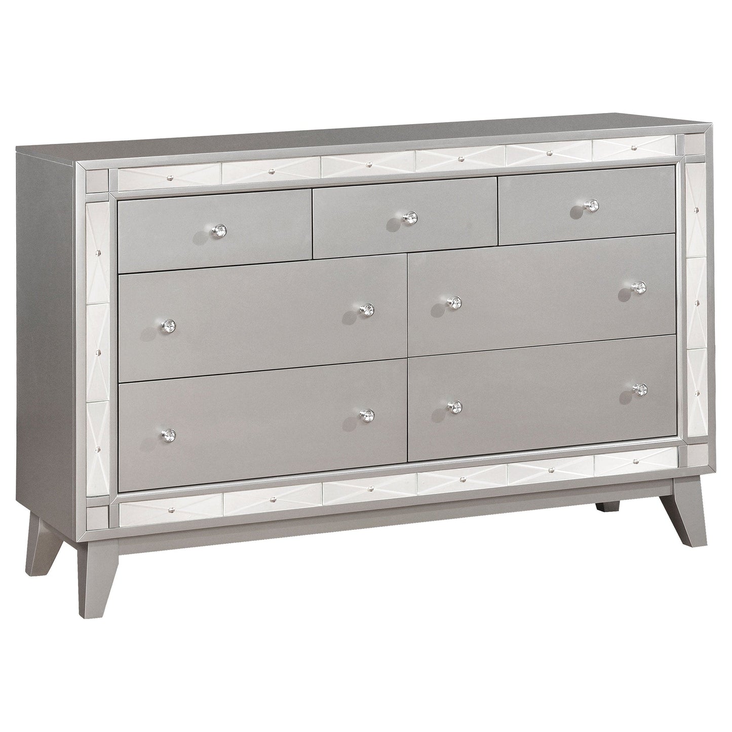 Camille 5-piece Eastern King Bedroom Set Metallic Mercury