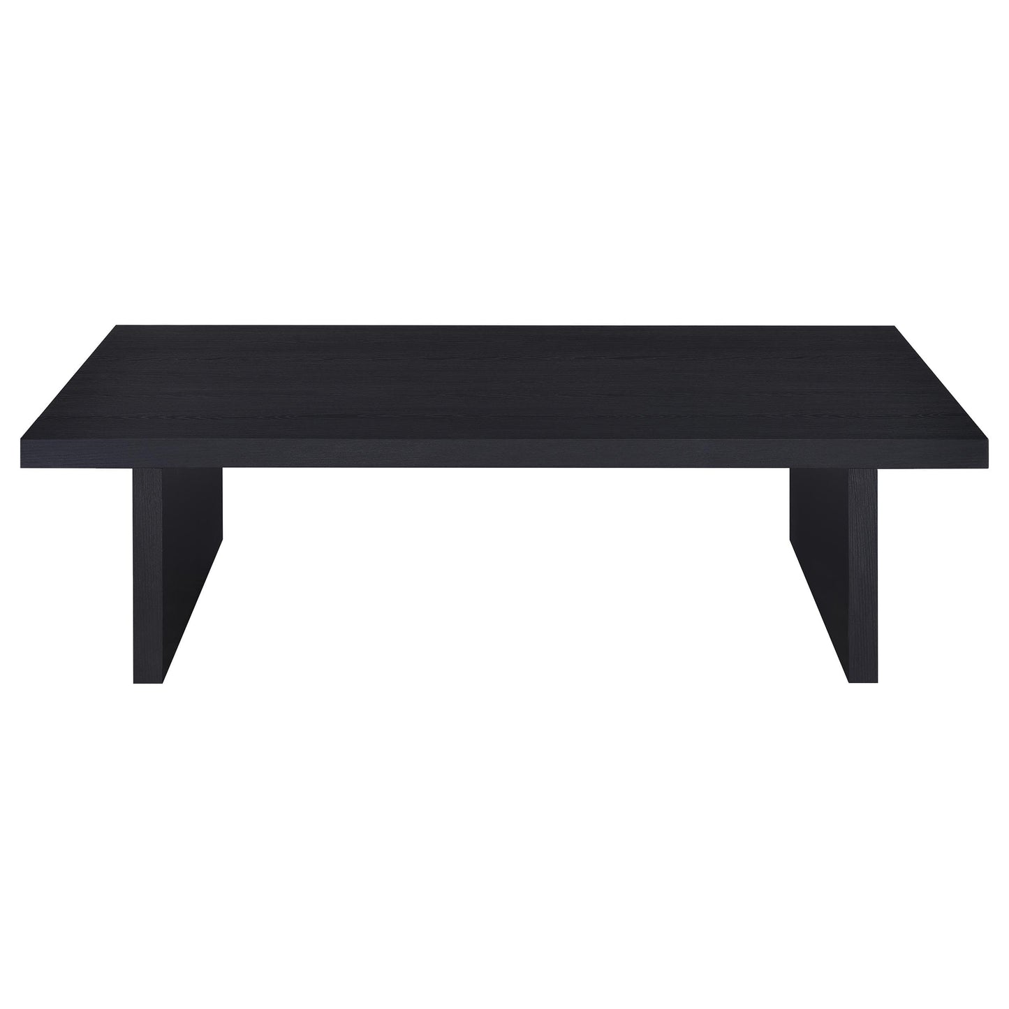 Max 2-piece Rectangular Coffee and End Table Set Black