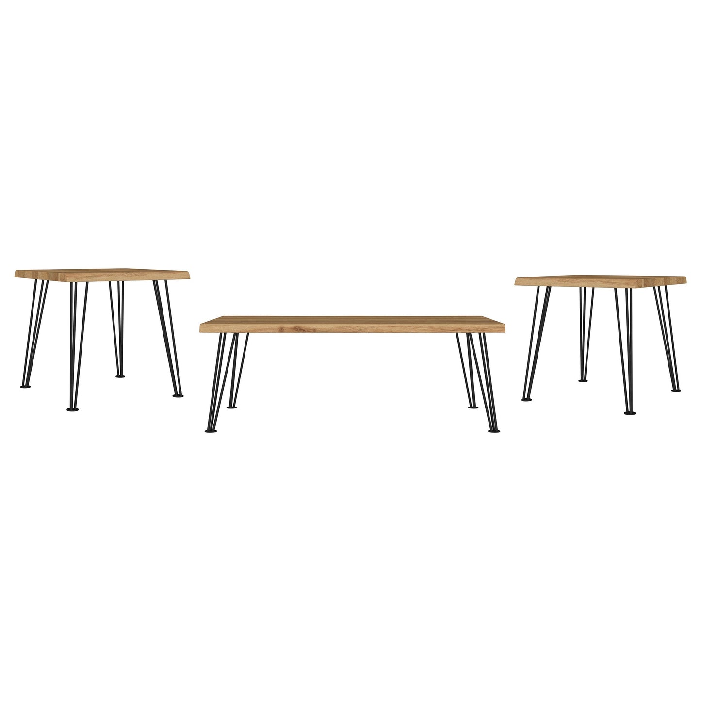 Zander 3-piece Rectangular Coffee and End Table Set Natural