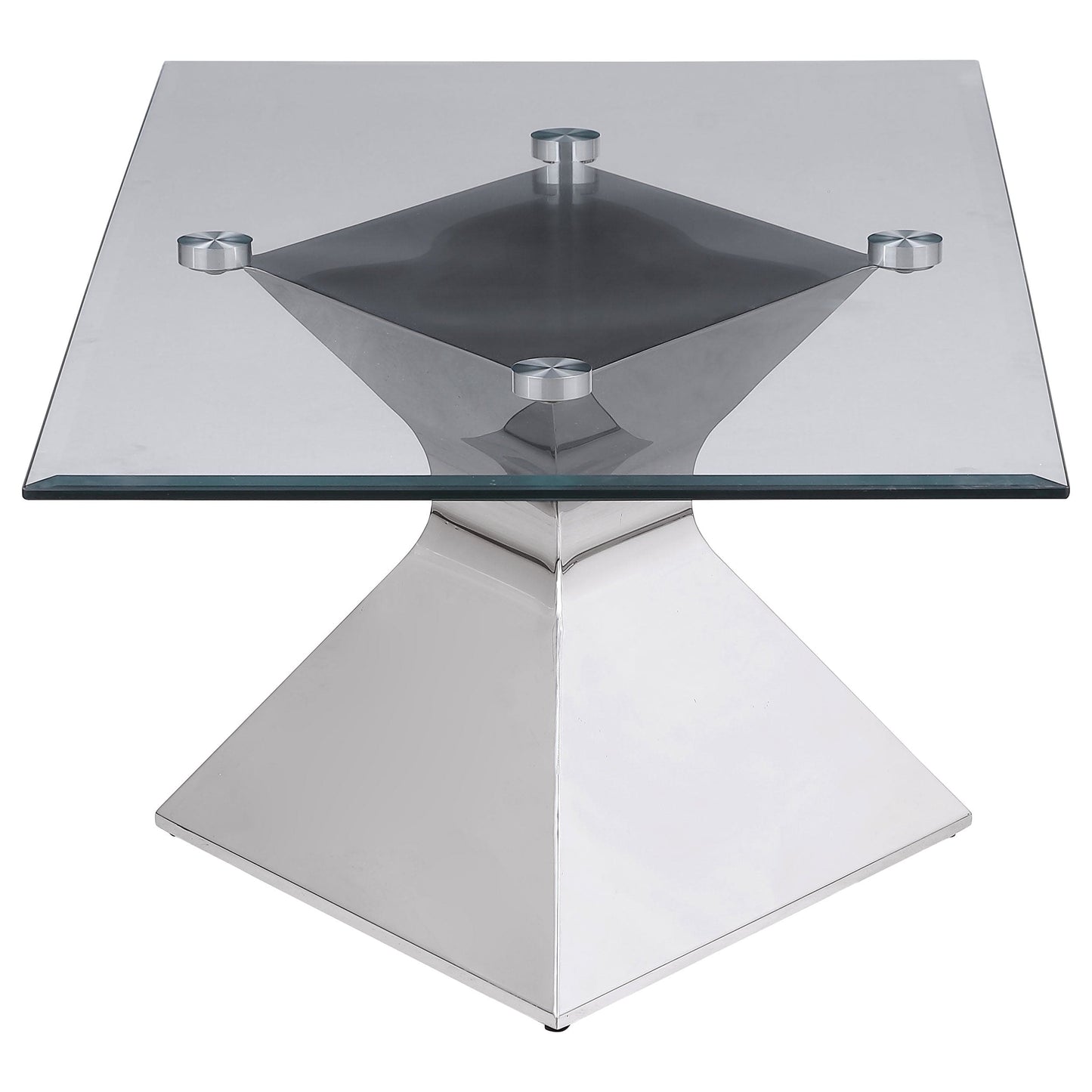 Jenny 2-piece Rectangular Coffee and End Table Set Chrome