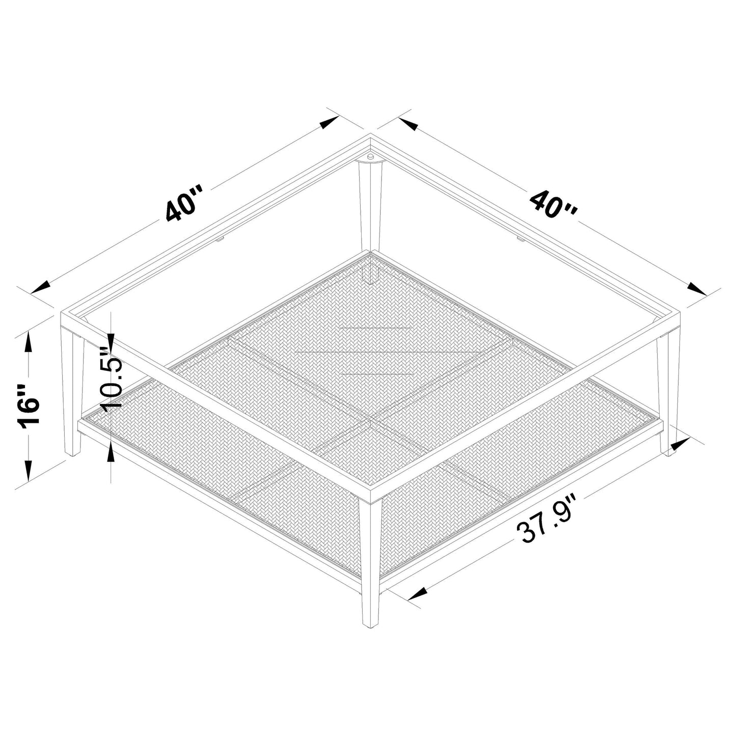 Amherst 2-piece Coffee and End Table Set Black