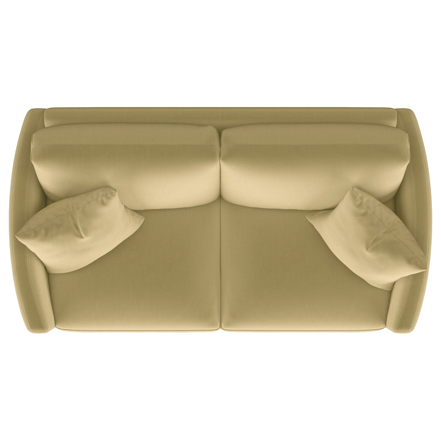 Corliss Upholstered Curved Track Arm Loveseat Camel