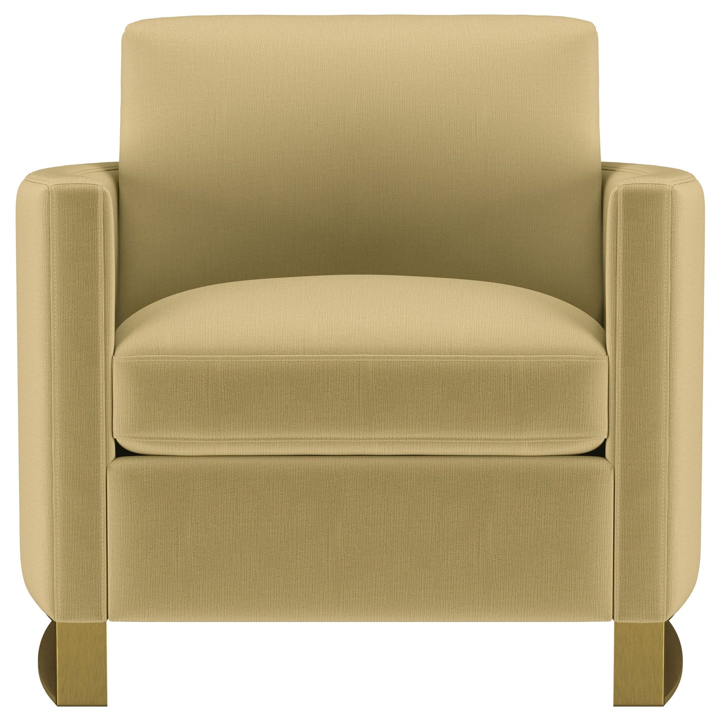 Corliss Upholstered Curved Track Arm Chair Camel