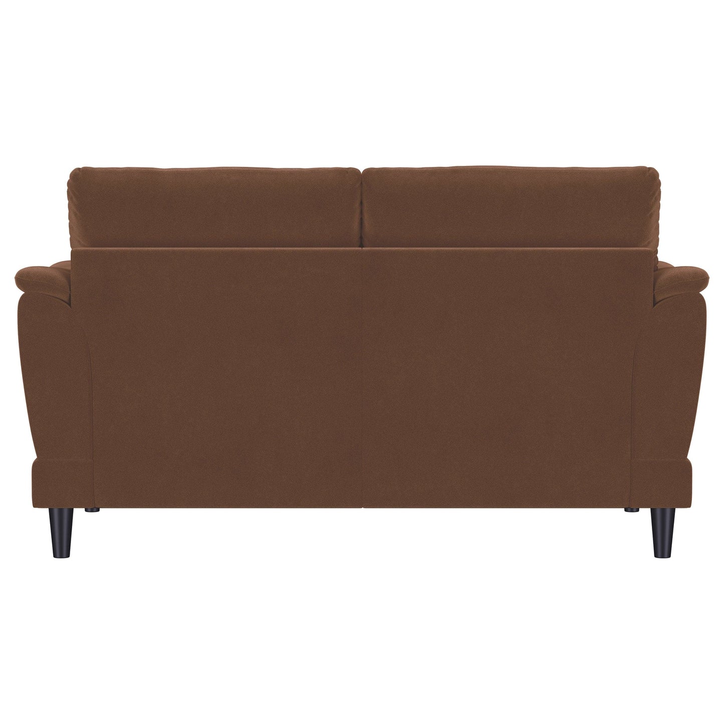 Selma Velvet Upholstered Crescent Arm Loveseat Rust