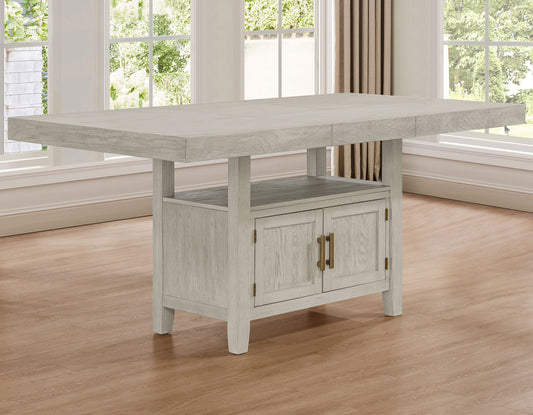 Garland 60-80″ Counter Table with 20″ Leaf, Greige Finish