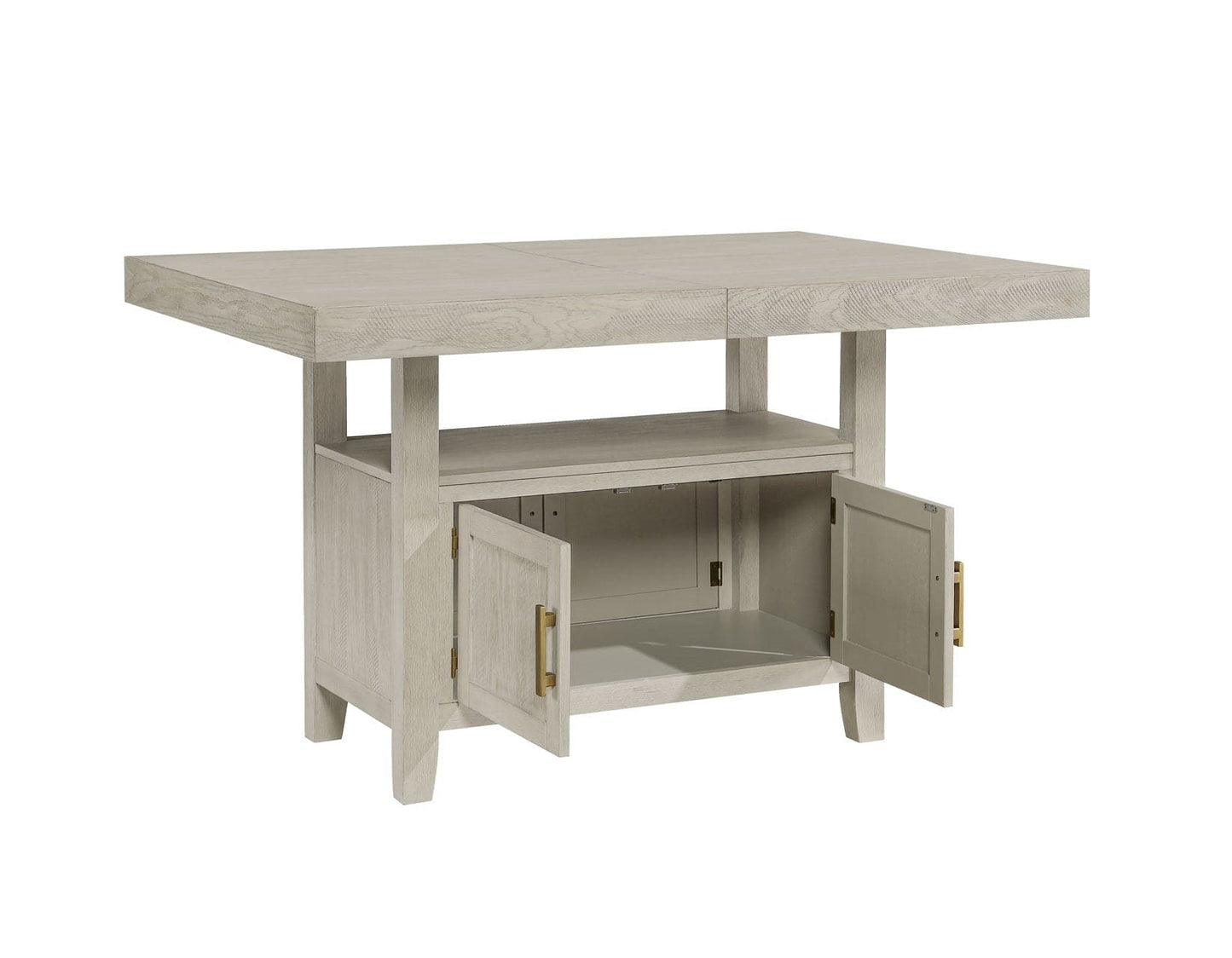 Garland 60-80″ Counter Table with 20″ Leaf, Greige Finish