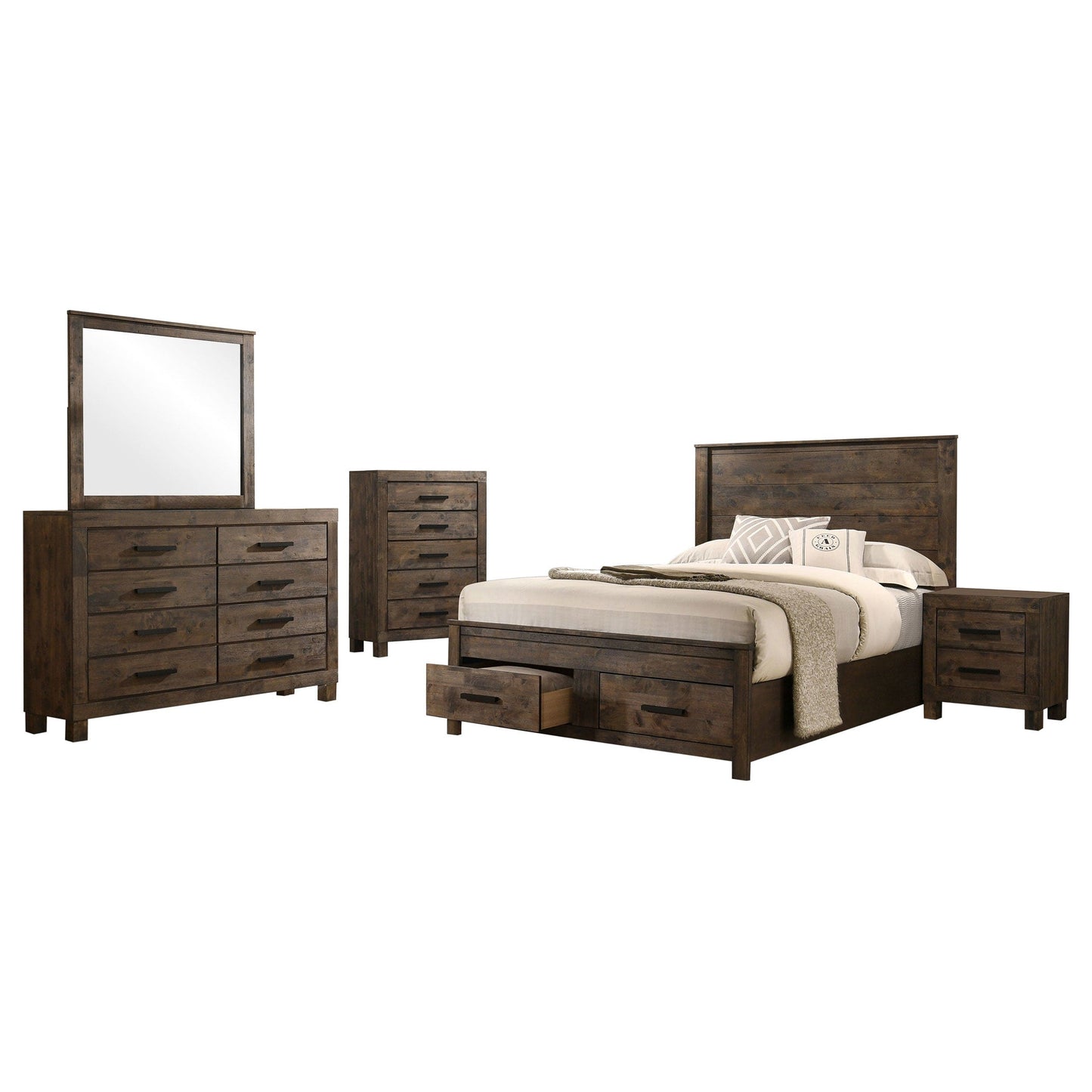 Woodmont 5-piece California King Bedroom Set Golden Brown