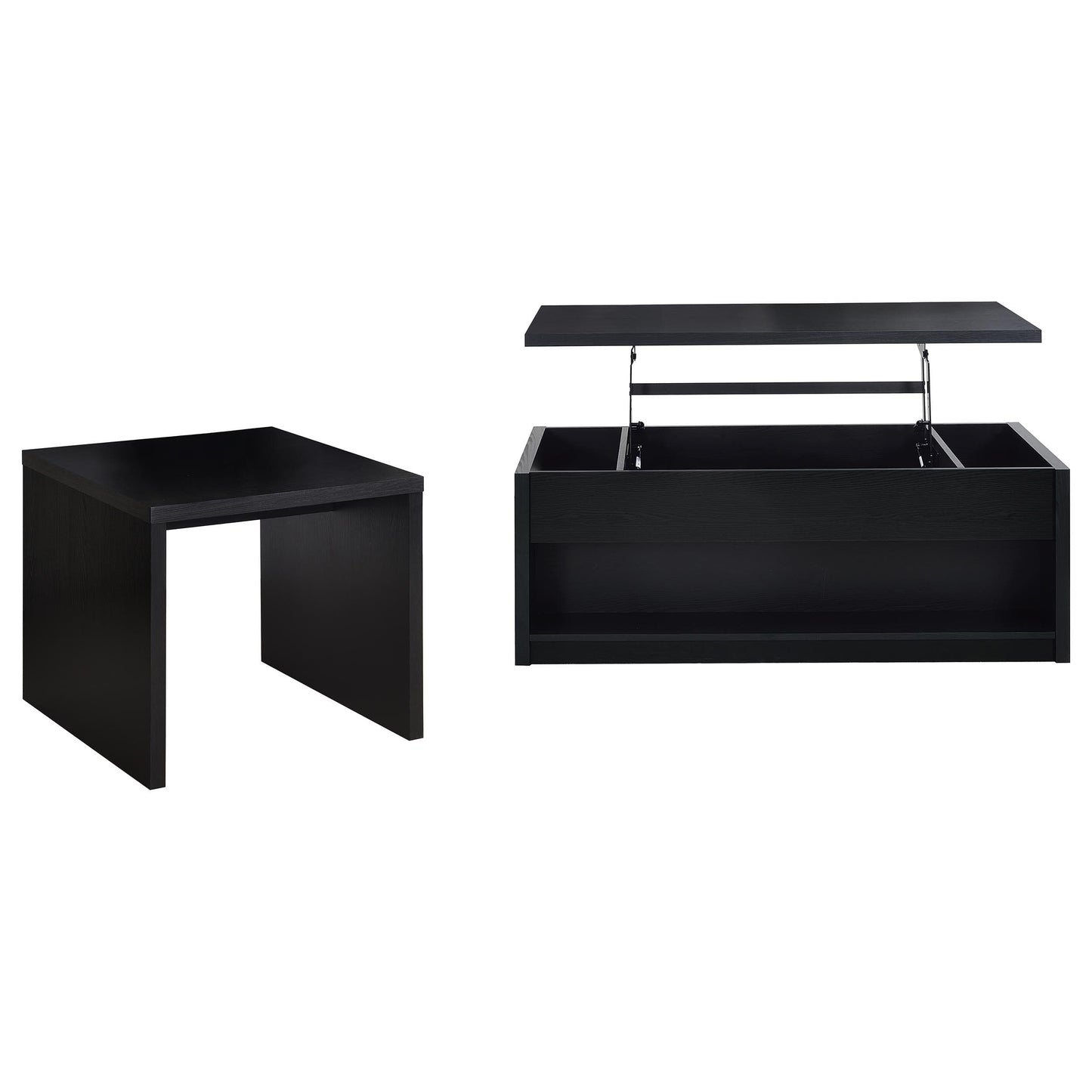 Knapp 2-piece Lift Top Coffee Table Set Black