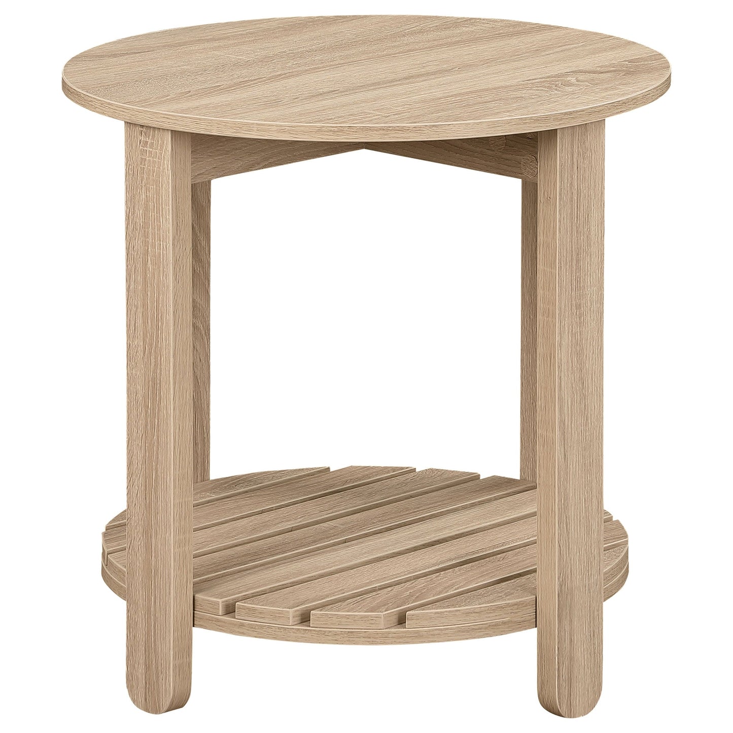 Fowler 2-piece Round Coffee and End Table Set Natural