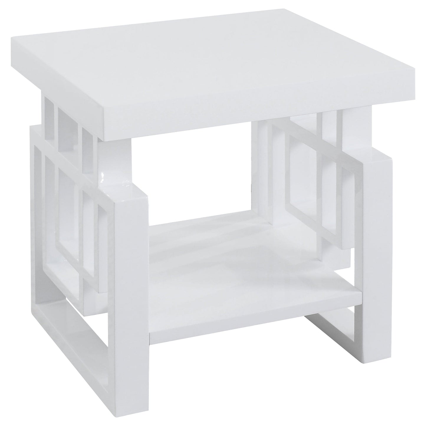 Schmitt 3-piece Coffee and End Table Set White High Gloss