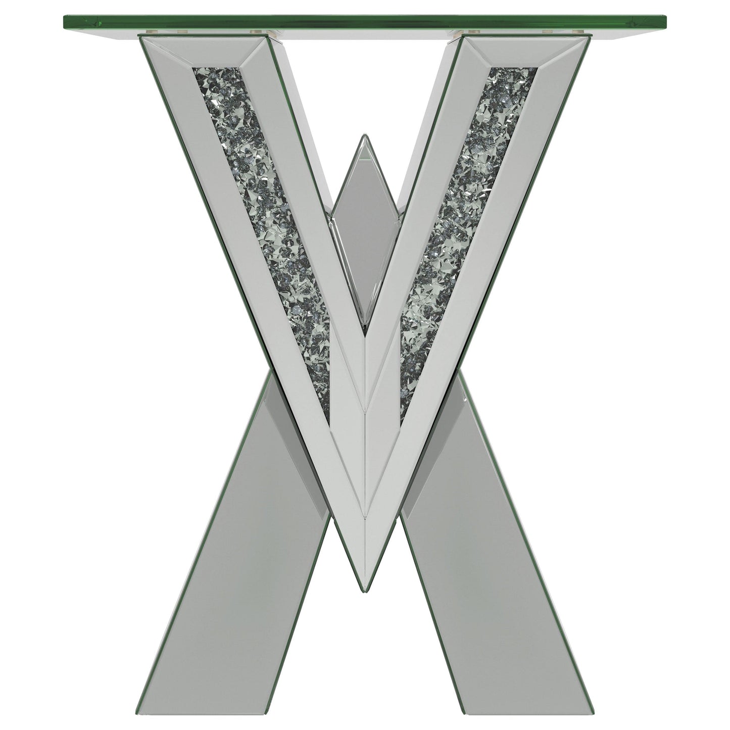 Taffeta 3-piece Mirrored Coffee and End Table Set Silver