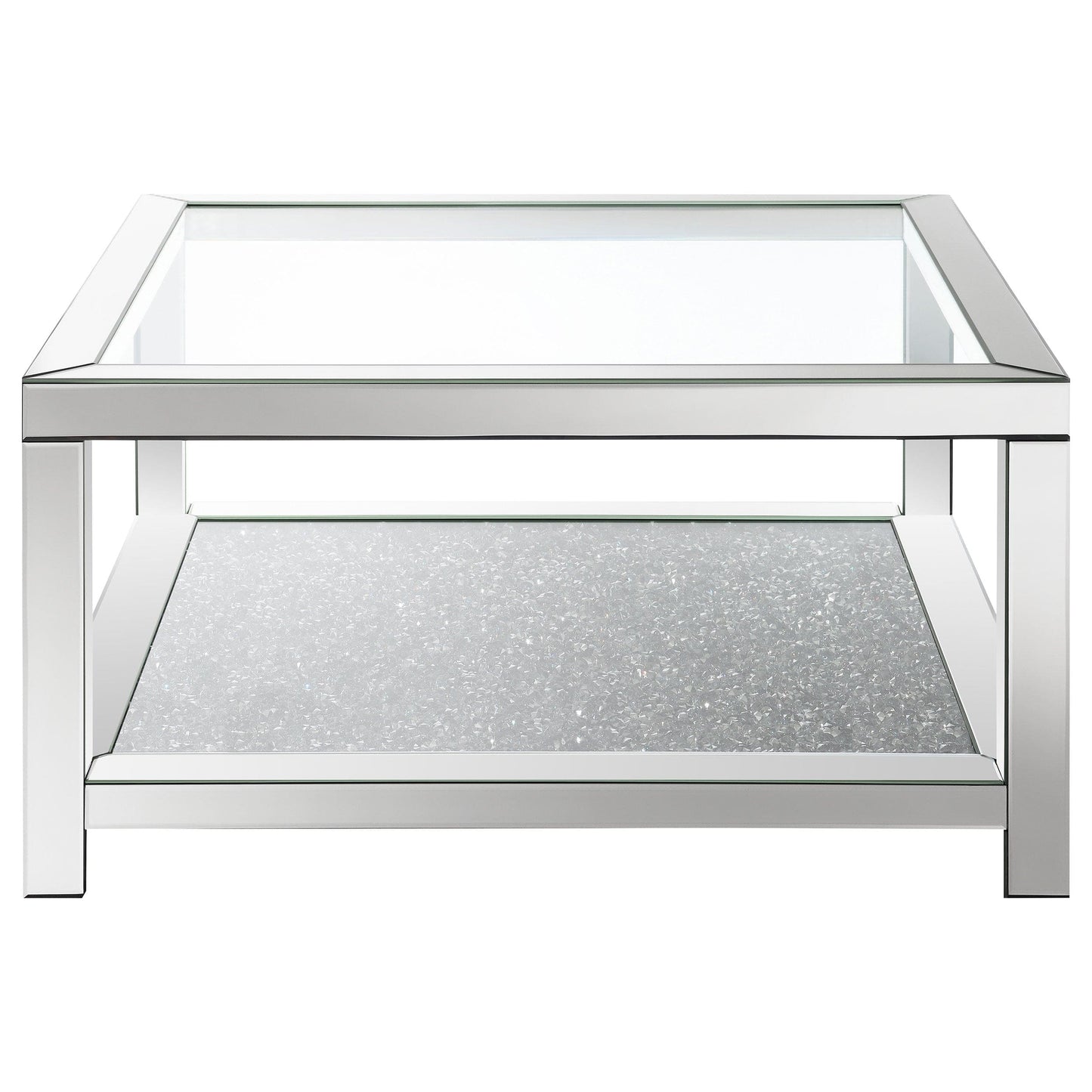 Valentina 3-piece Mirrored Coffee and End Table Set Silver