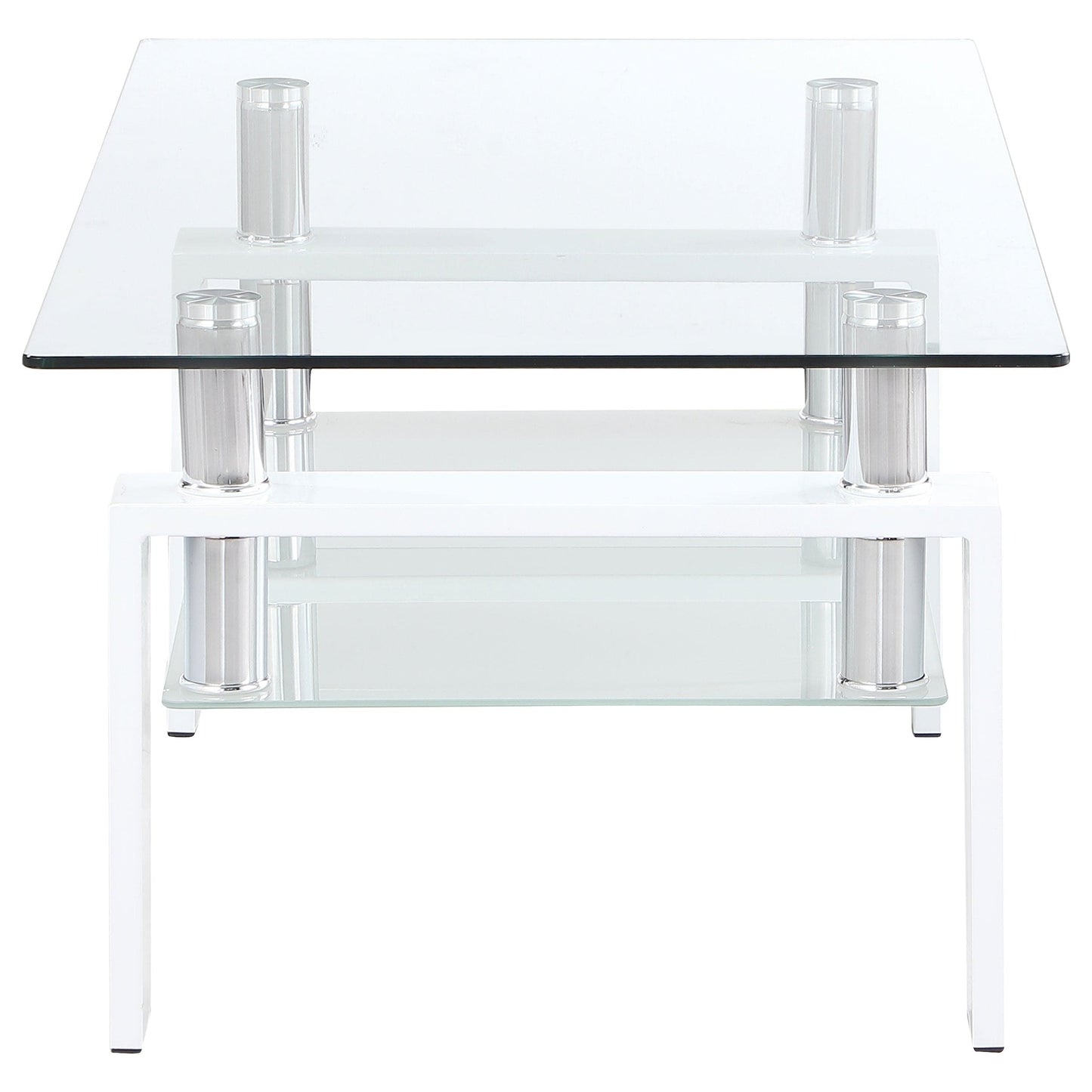 Dyer 2-piece Rectangular Coffee and End Table Set White