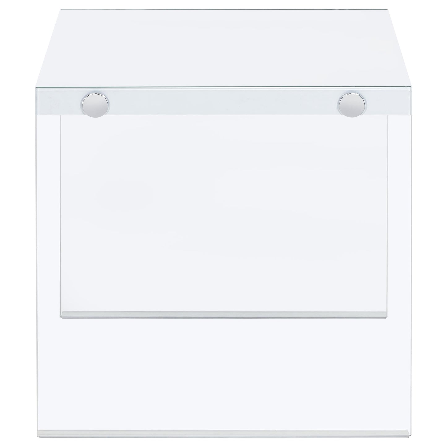 Opal 2-piece Coffee and End Table Set White High Gloss