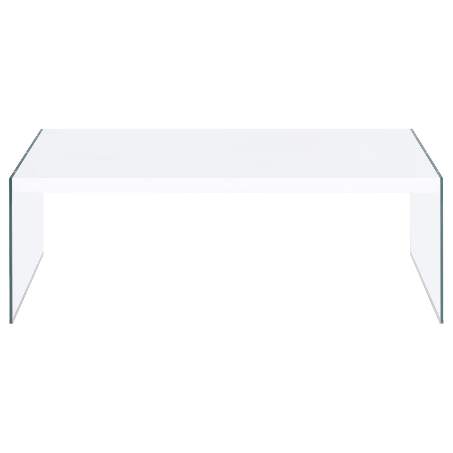 Opal 2-piece Coffee and End Table Set White High Gloss