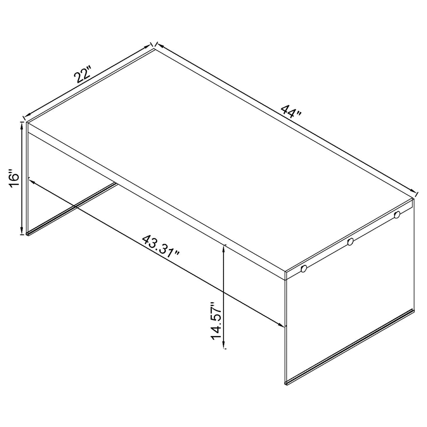 Opal 3-piece Coffee and End Table Set White High Gloss