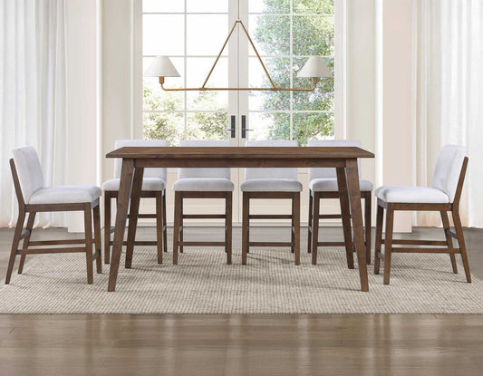 Canton 5-Piece 72″ Counter Dining Set with Upholstered Counter Chairs