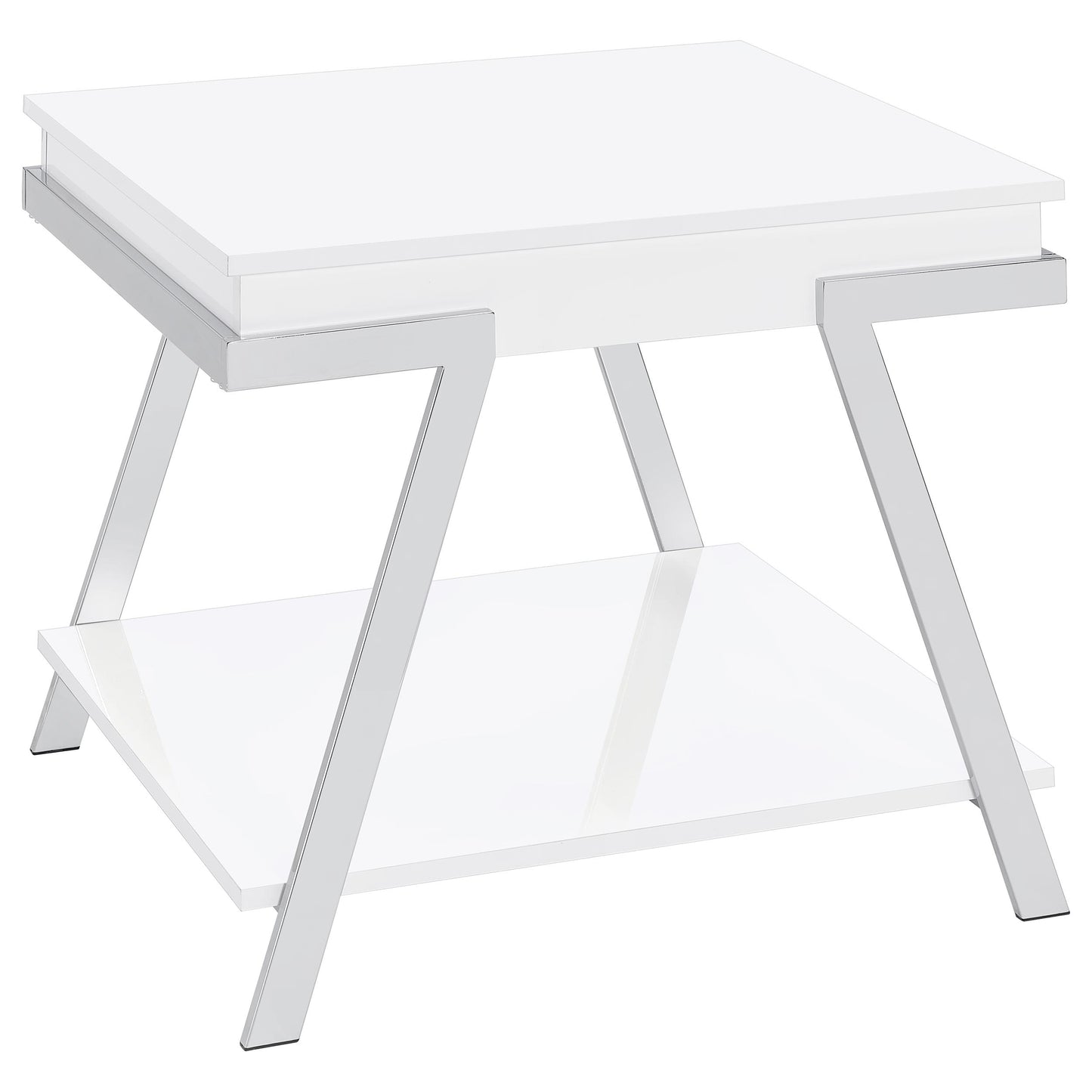 Marcia 3-piece Coffee and End Table Set White High Gloss