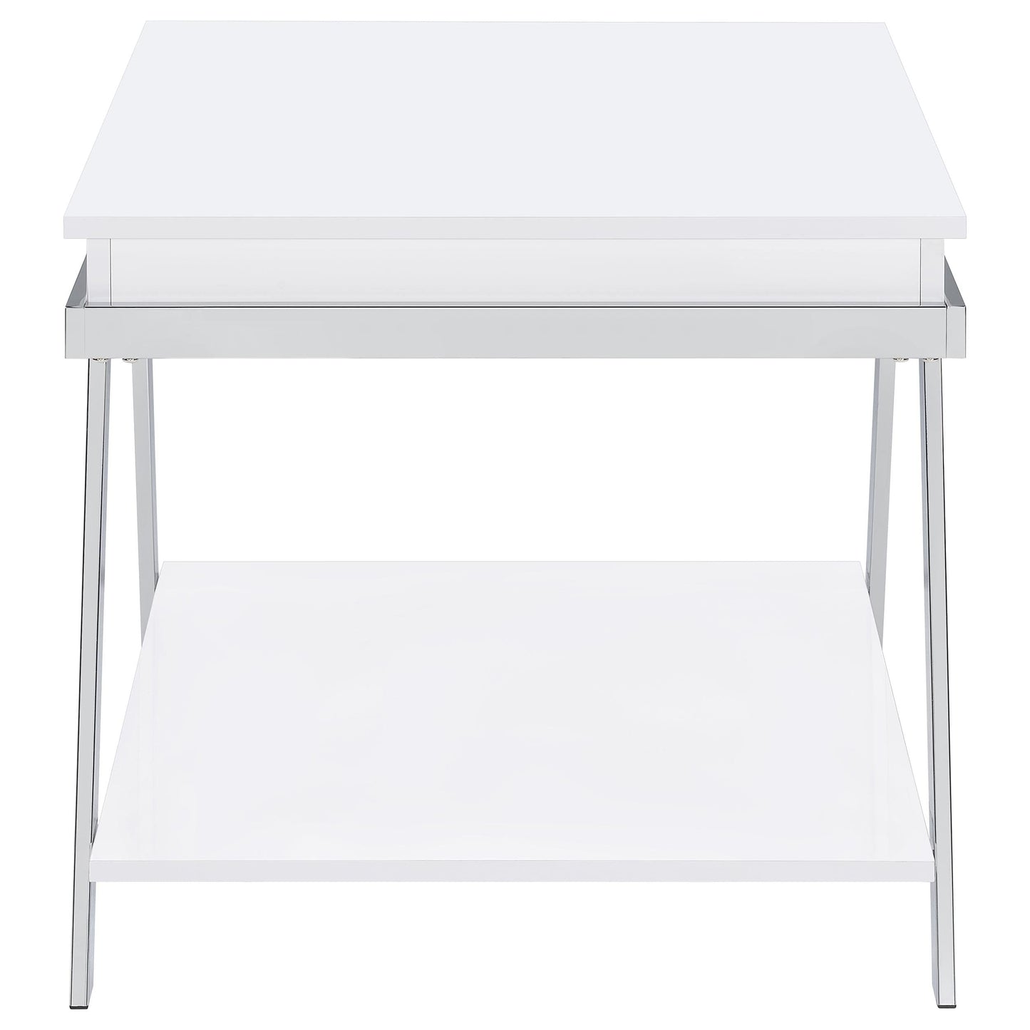 Marcia 3-piece Coffee and End Table Set White High Gloss