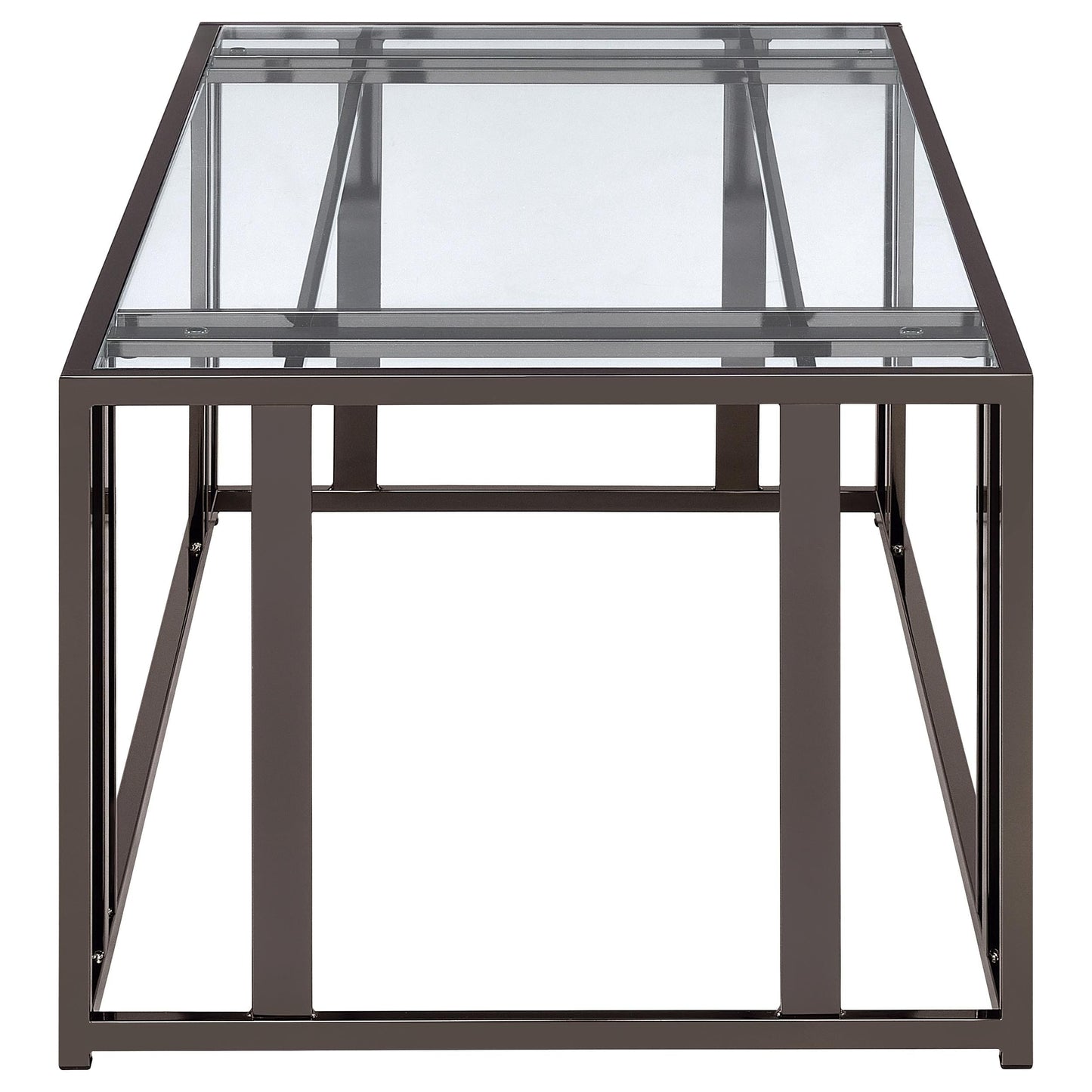 Adri 2-piece Coffee and End Table Set Black Nickel