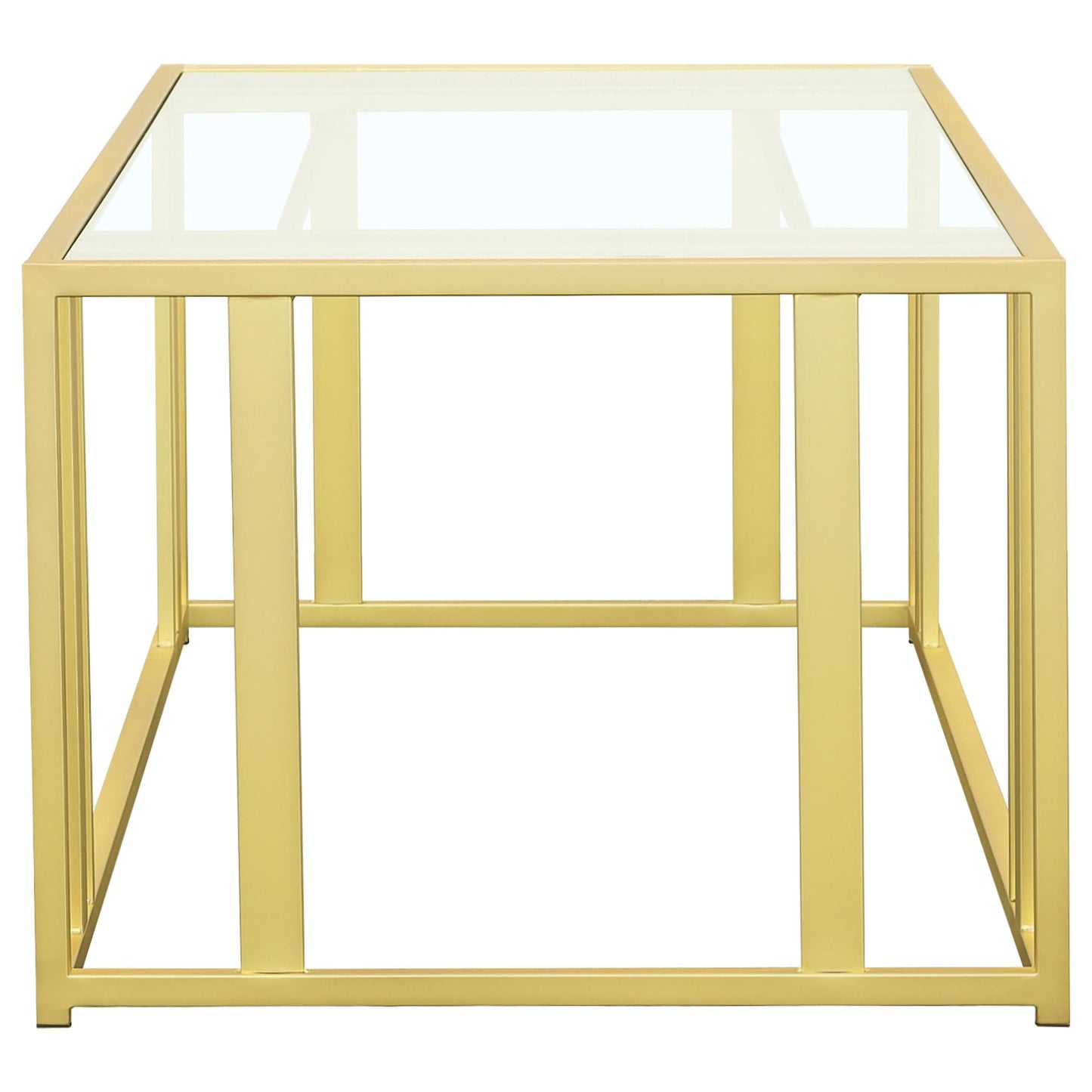 Adri 3-piece Coffee and End Table Set Matte Brass