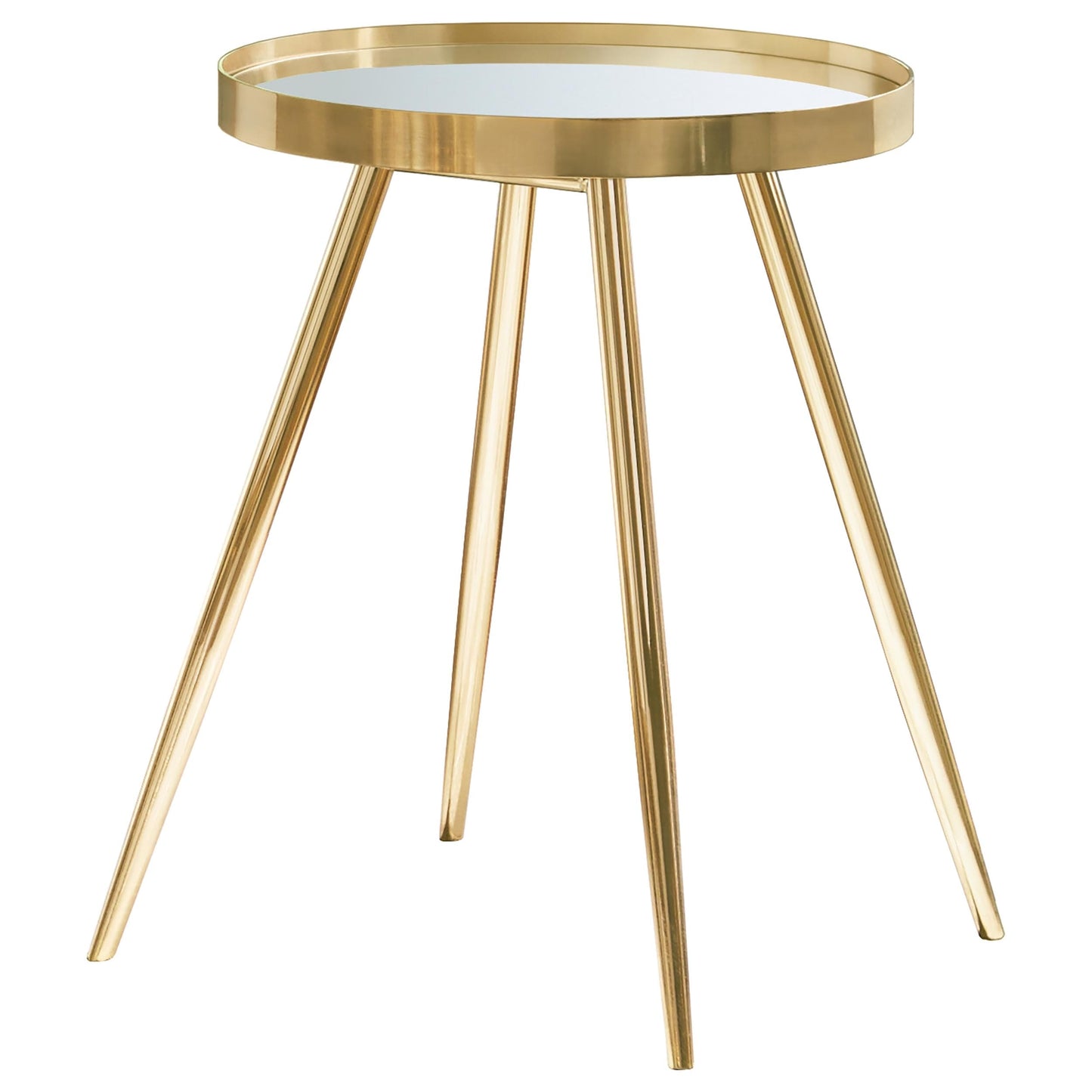 Kaelyn 4-piece Round Coffee and End Table Set Gold