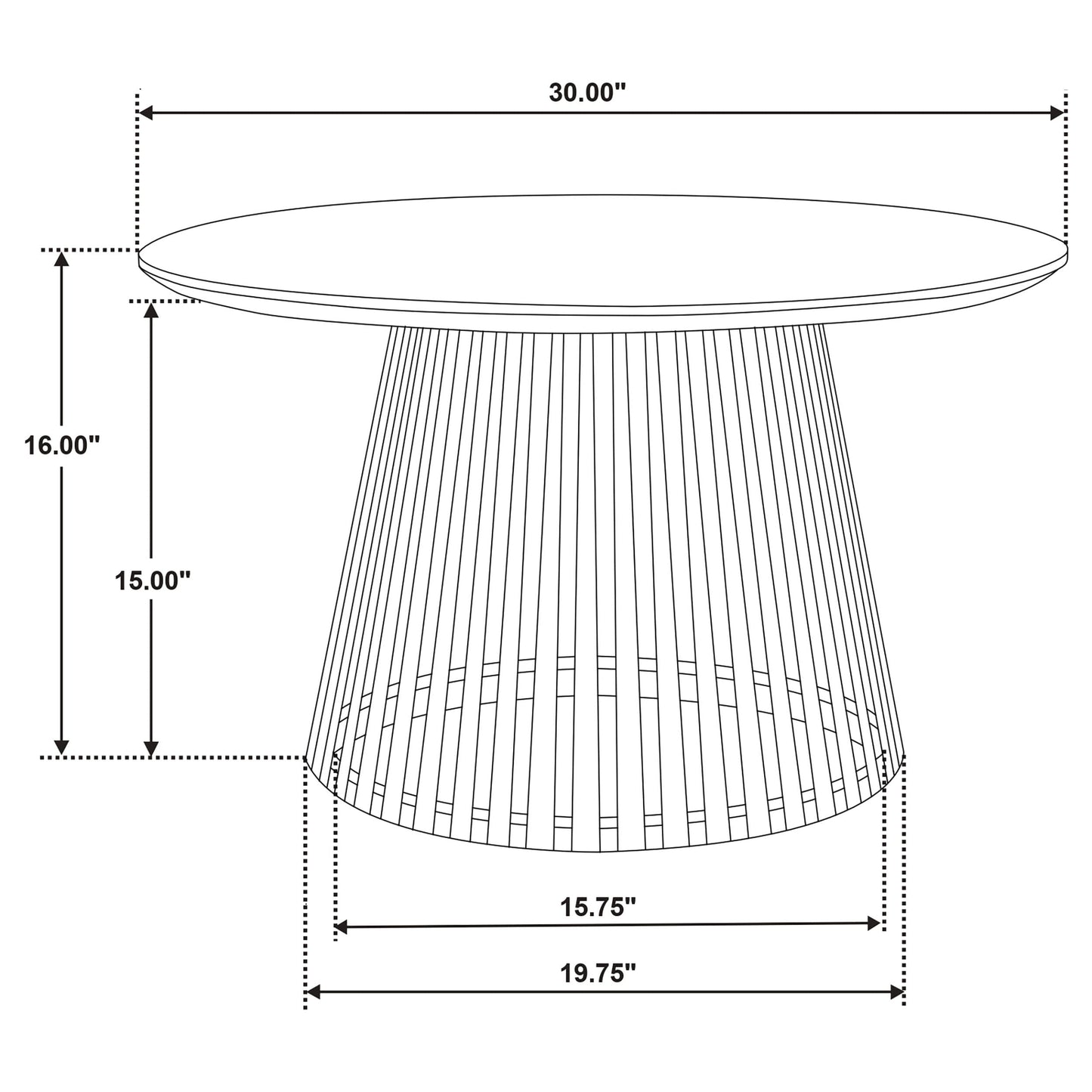 Touhy Round Solid Wood Cocktail Coffee Table Natural Mango