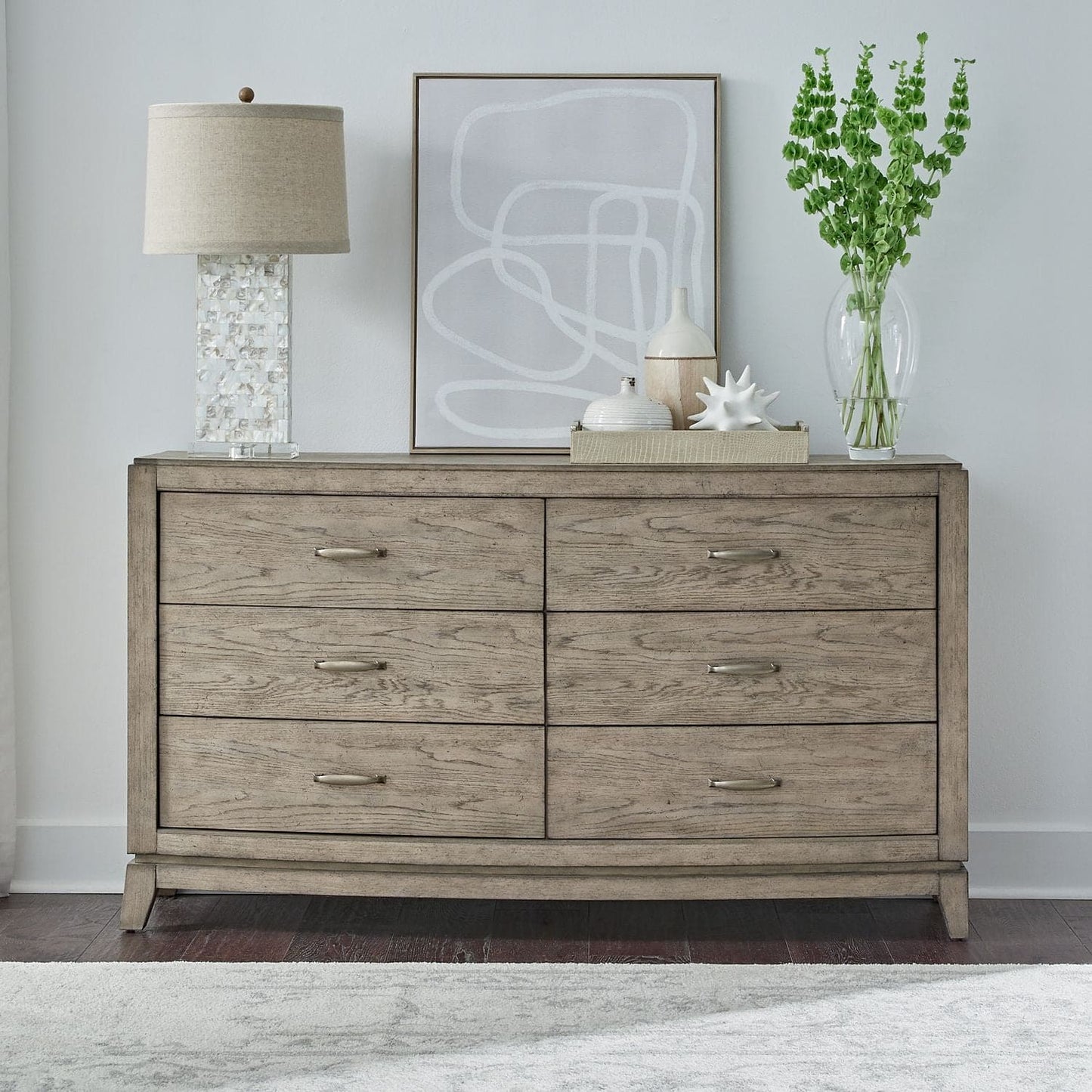 Avalon - Queen Panel Storage Bed, Dresser & Mirror, Night Stand