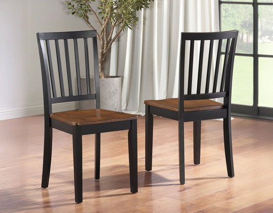 Joplin Solid Wood Farmhouse Chair, Walnut and Ebony Finish