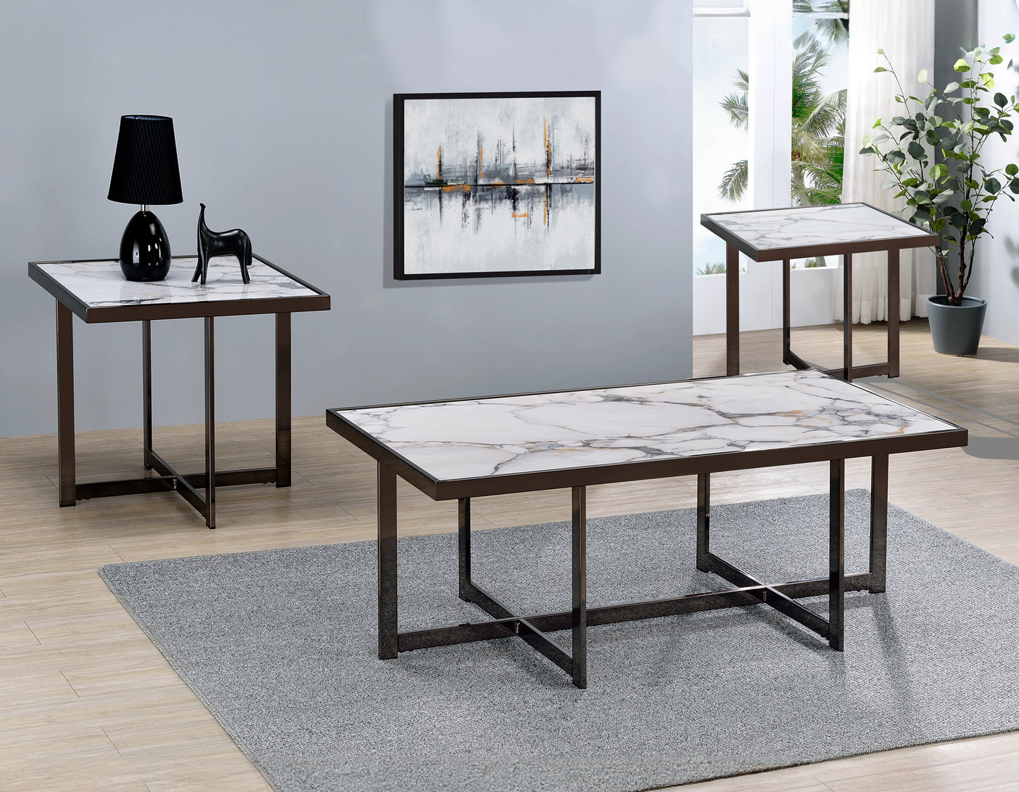 Kayley 47.5″ Sintered Stone Cocktail Table