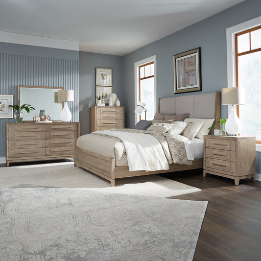 Brentwood - King Uph Bed, Dresser & Mirror, Chest, Night Stand