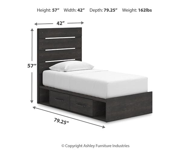 Hollivern  Panel Storage Bed