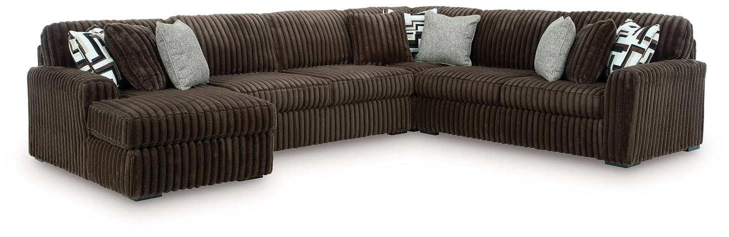 Midnight-Madness 4-Piece Sectional with Chaise