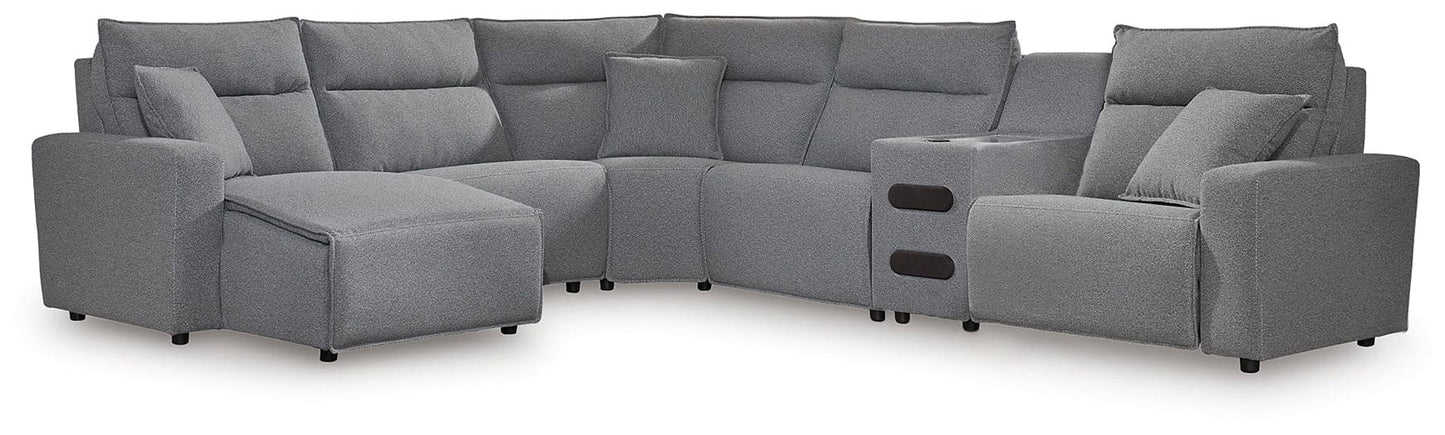 ModMax II 6-Piece Reclining Sectional with Chaise and Audio Console