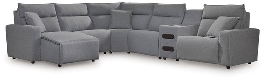 ModMax II 6-Piece Reclining Sectional with Chaise and Audio Console