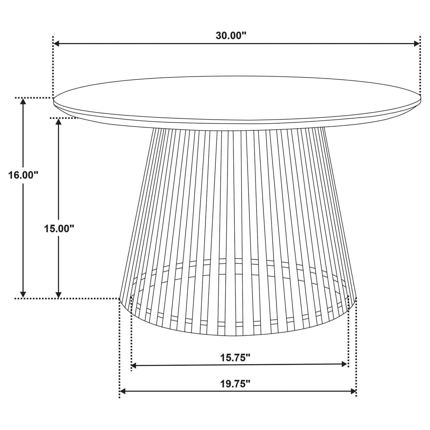 Touhy 2-piece Round Coffee and End Table Set Natural Mango