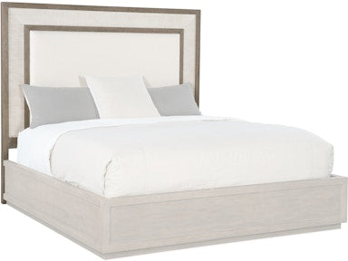 Hooker Furniture Bedroom Serenity Rookery Cal King Upholstered Panel Bed