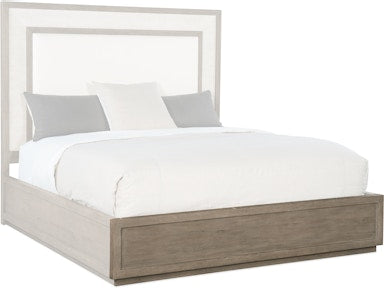 Hooker Furniture Bedroom Serenity Rookery Cal King Upholstered Panel Bed