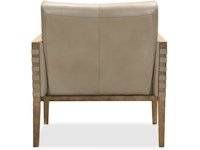 Hooker Furniture Living Room Carverdale Leather Club Chair w/Wood Frame