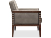 Hooker Furniture Living Room Carverdale Leather Club Chair w/Wood Frame