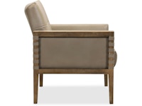 Hooker Furniture Living Room Carverdale Leather Club Chair w/Wood Frame