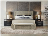 Hooker Furniture Bedroom Linville Falls River Branch Upholstered Bench