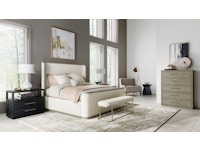 Hooker Furniture Bedroom Linville Falls River Branch Upholstered Bench