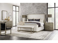 Hooker Furniture Bedroom Linville Falls River Branch Upholstered Bench