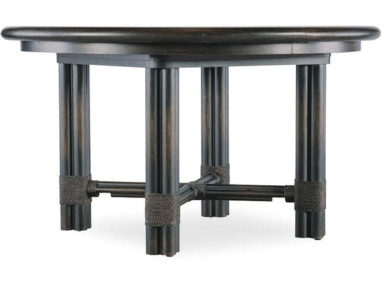 Hooker Furniture Casual Dining Retreat Pole Rattan Round Dining Table w/1-20in leaf
