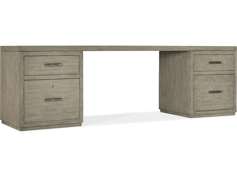 Hooker Furniture Home Office Linville Falls Desk - 96in Top-2 Small Files