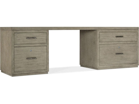 Hooker Furniture Home Office Linville Falls Desk - 96in Top-Small File and Lateral File