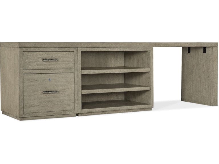 Hooker Furniture Home Office Linville Falls Desk - 96in Top-Small File-Open and Leg